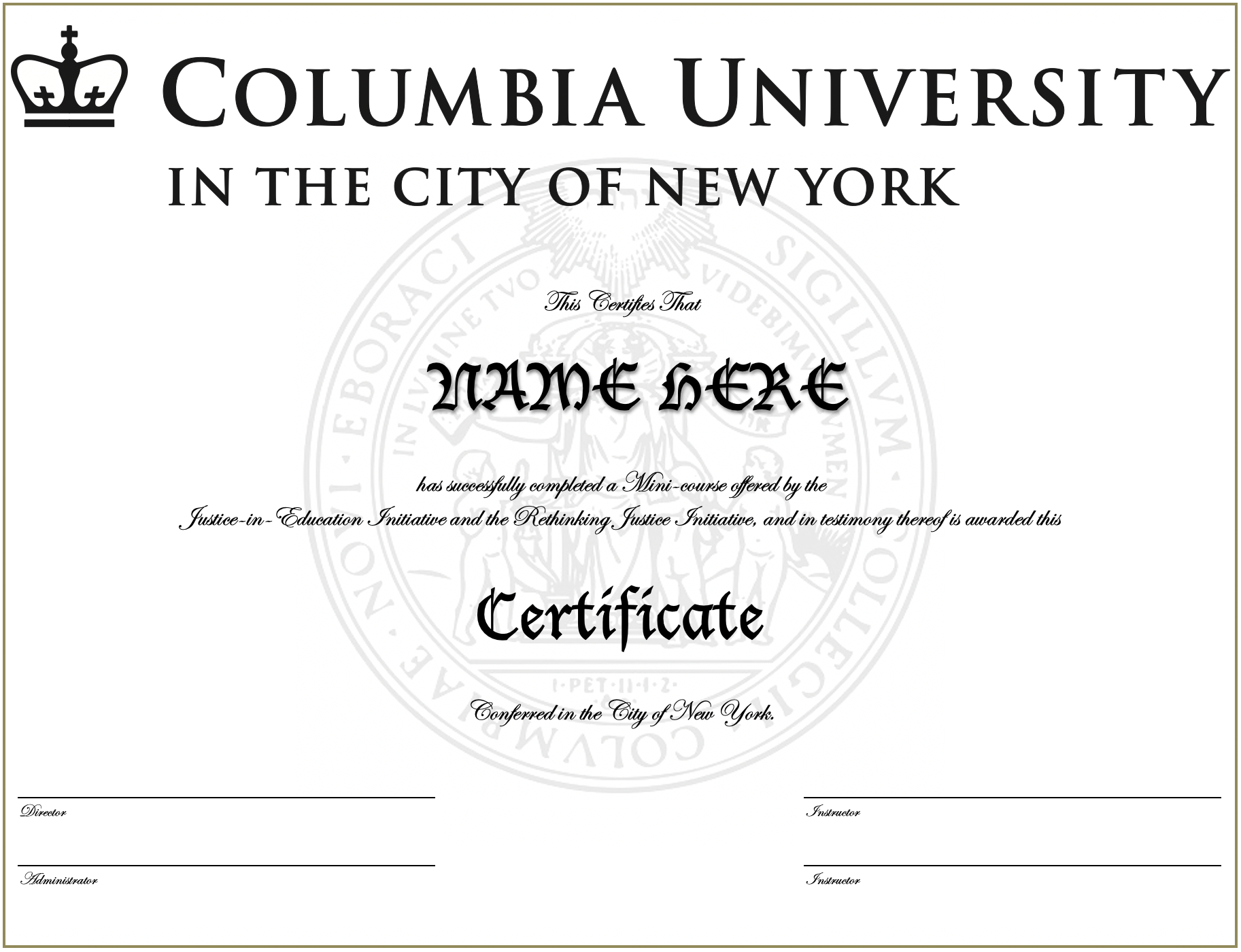 course completion certificate