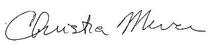 Christia Mercer signature